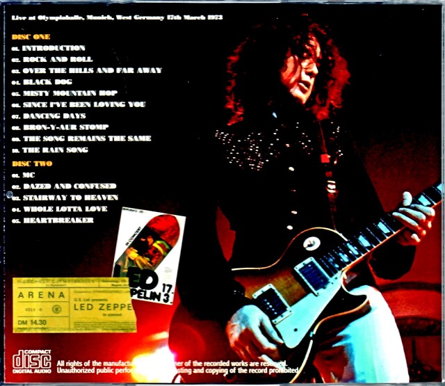 led zeppelin / 73年3月17日ミュンヘン公演 led zeppelin / 73年3月17