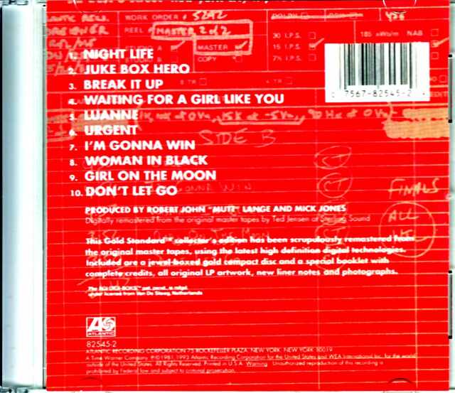 Foreigner フォリナー/4 Original Standard CD