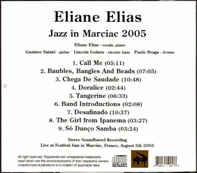 Eliane Elias イリアーヌ・イリアス/France 2005