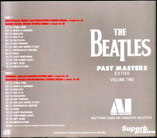 Beatles ビートルズ/Past Masters Multi Remix and Remasters