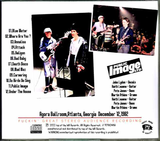 パブリック・イメージ・リミテッド P.I.L. Public Image Ltd パブリック・イメージ・リミテッド/GA,USA