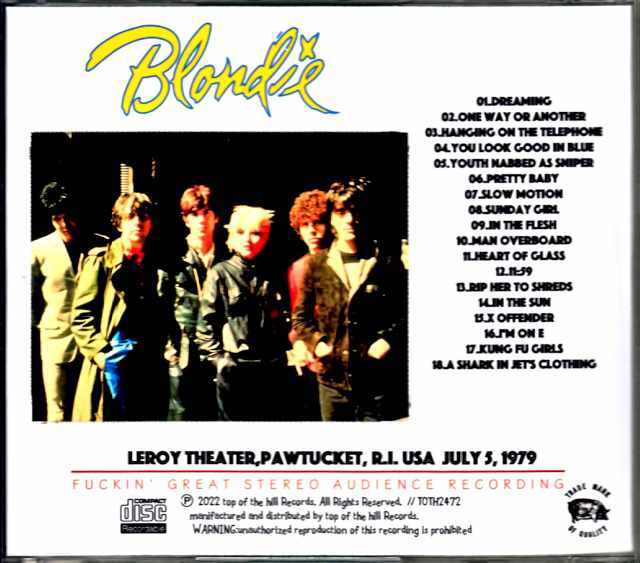 Blondie ブロンディ/RI,USA 1979
