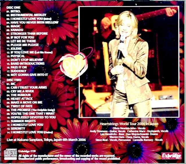 オリビア・ニュートン・ジョン　ファンクラブ会報 2006年春号 オリビア・ニュートン・ジョン ファンクラブ会報 2006年春号