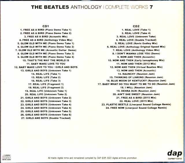 THE BEATLES / ANTHOLOGY I-VII セット THE BEATLES / ANTHOLOGY COMPLETE WORKS 1 - 7 Complete set (14CD)