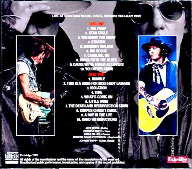 Jeff Beck Johnny Depp ジェフ・ベック ジョニー・デップ/Norway 2022
