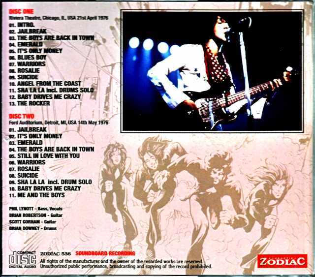 Thin Lizzy シン・リジィ/IL,USA 1976 & more Upgrade