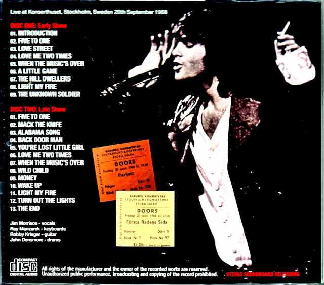 ザ・ドアーズ/Live At Konserthuset, Stockholm ザ・ドアーズ/Live At Konserthuset, Stockholm