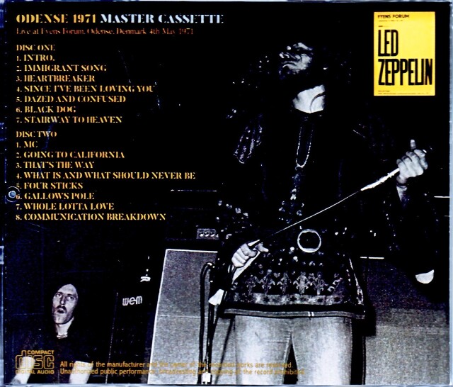 Led Zeppelin レッド・ツェッペリン/Denmark 1971 Huge Upgrade