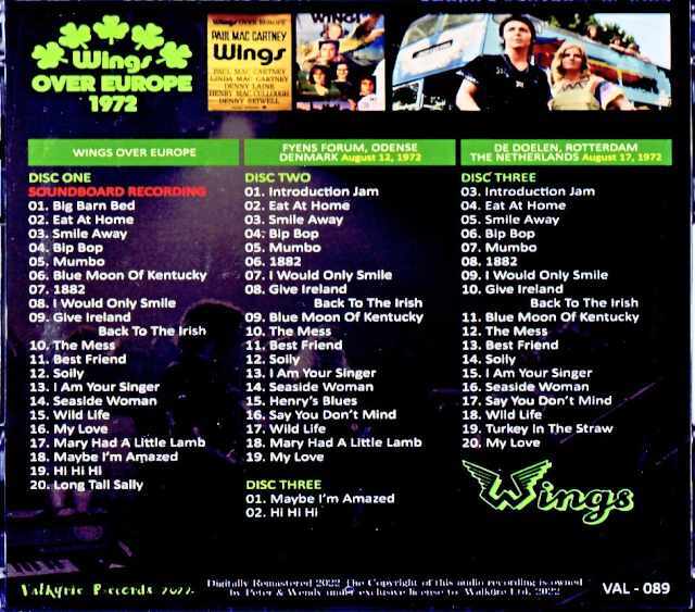 Paul McCartney Wings ポール・マッカートニー/ヨーロッパ・ツアー