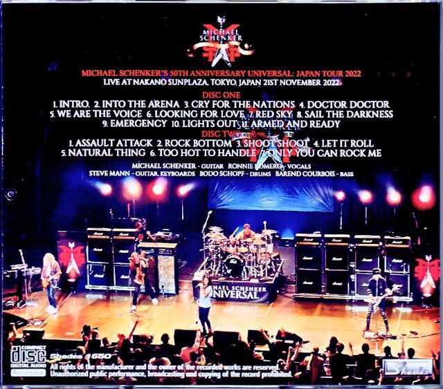 Michael Schenker マイケル・シェンカー/Tokyo,Japan 11.21.2022 Complete