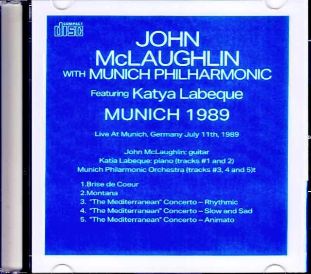 John McLaughlin Katia Labeque ジョン・マクラフリン/Germany 1989