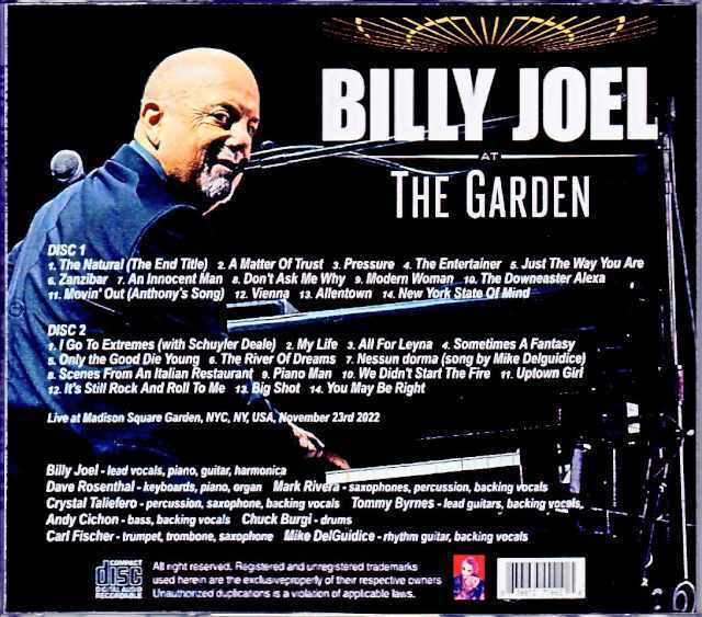 Billy Joel ビリー・ジョエル/NY,USA 11.23.2022 Complete