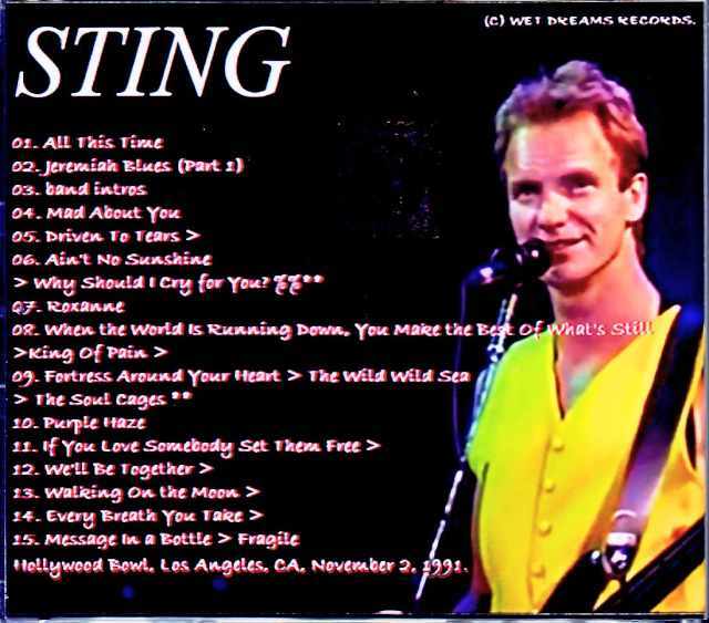 Sting スティング/CA,USA 1991