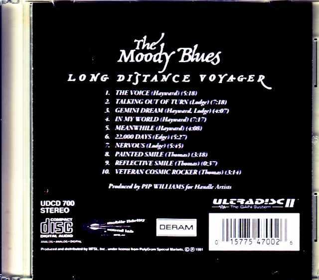 Moody Blues ムーディー・ブルース ボイジャー～天海冥 Long Distance Voyager Original US Mobile  Fidelity Sound Lab CD Edition