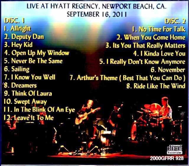 Christopher Cross クリストファー・クロス/CA,USA 2011 Complete