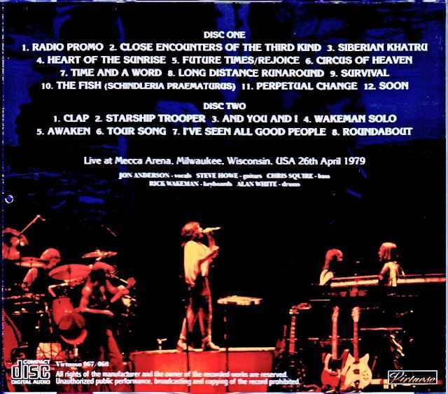 Yes イエス/WI,USA 1979 Complete