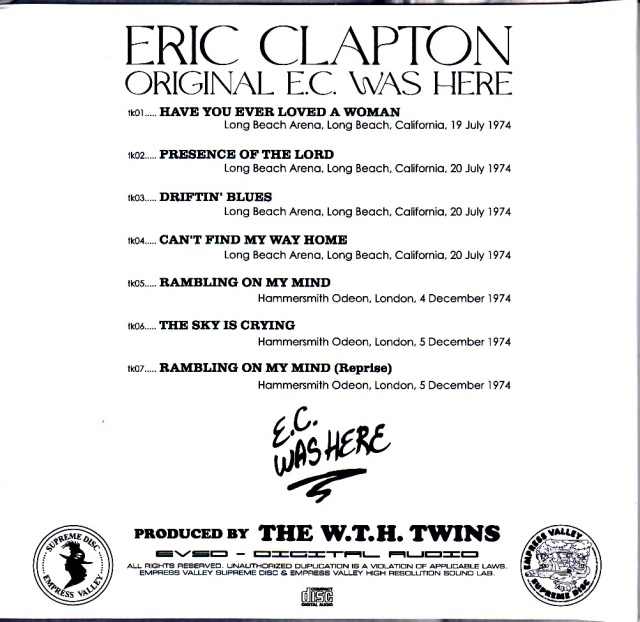 Eric Clapton エリック・クラプトン/Original E.C. was Here