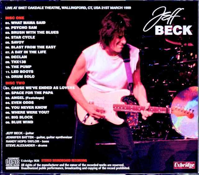 Jeff Beck ジェフ・ベック/CT,USA 1999 Complete