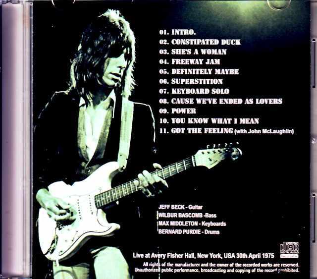 2CD！ジェフ・ベック/THE PALLADIUM '76/ NEW YORK JEFF BECK WITH THE JAN HAMMER GROUP - DEFINITIVE PALLADIUM