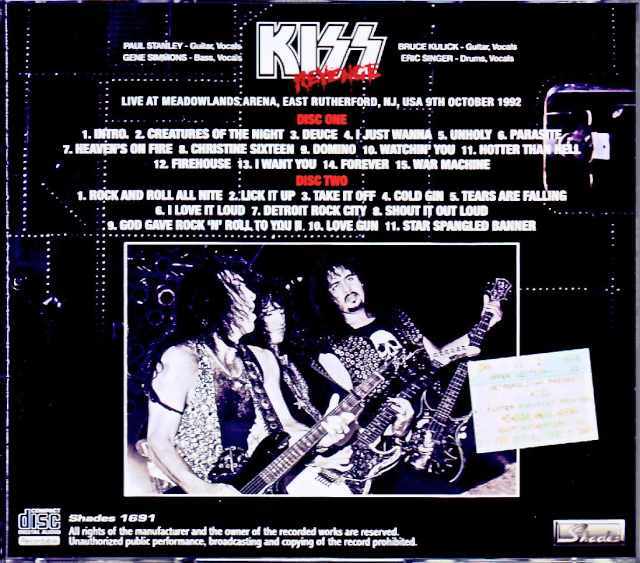 Kiss キッス/NJ,USA 1992 Complete