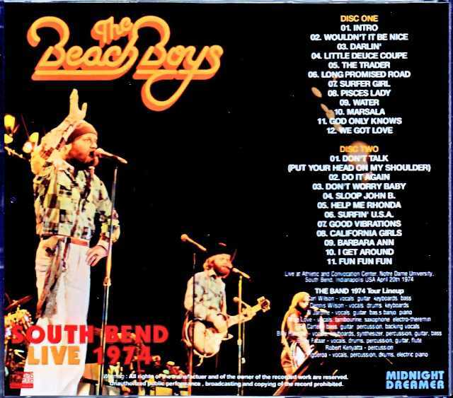 THE BEACH BOYS 1974 未使用コンサートチケット ワシントン州 Beach Boys ビーチ・ボーイズ/IN,USA 1974