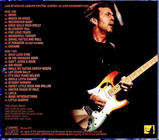Eric Clapton エリック・クラプトン/England,UK 2002 DAT Master