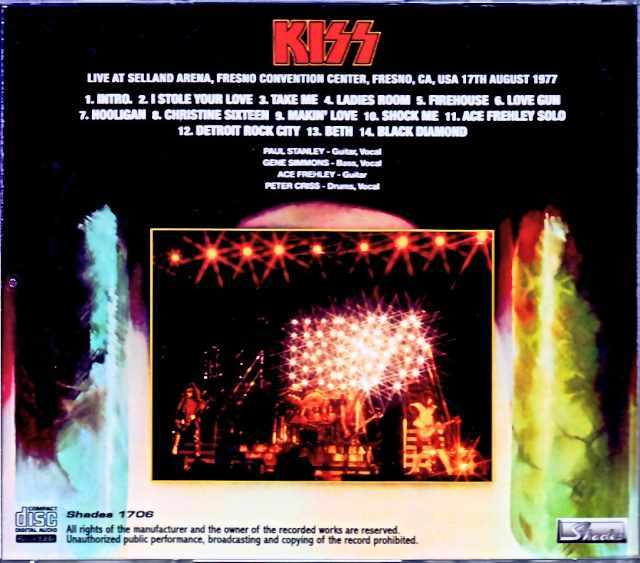 Kiss キッス/CA,USA 8.17.1977 Complete