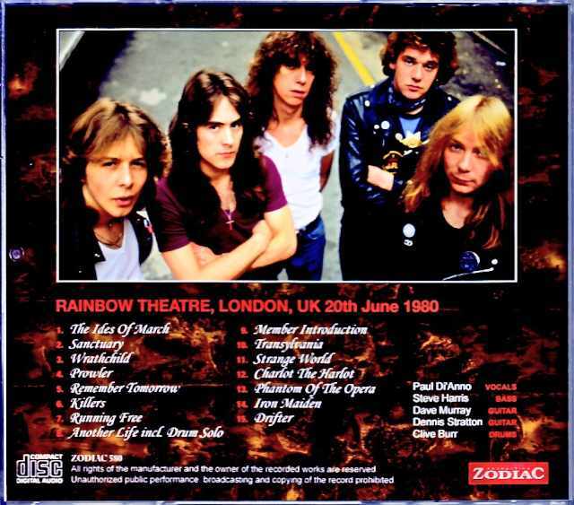 Iron Maiden アイアン・メイデン/London,UK 1980 Complete