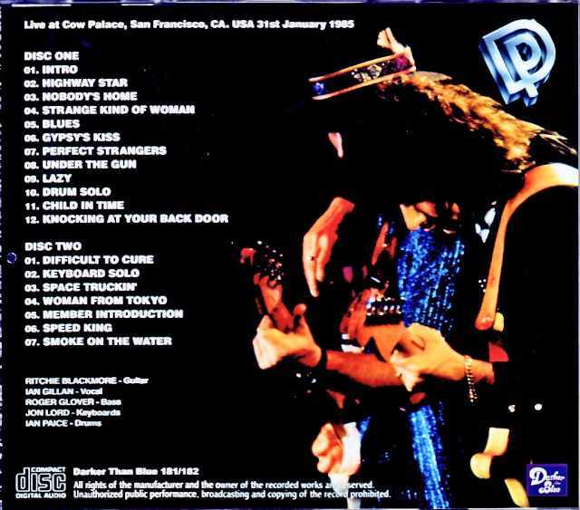 Deep Purple ディープ・パープル/CA,USA 1985 Complete