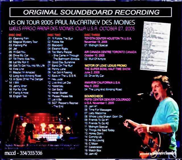 Paul McCartney ポール・マッカートニー/デモイン 2005年USツアー