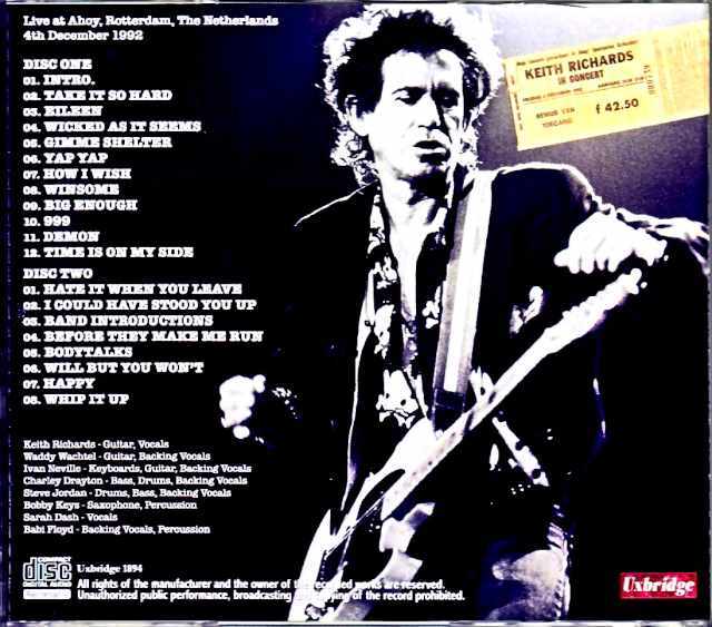 Keith Richards & the X-Pensive Winos キース・リチャード