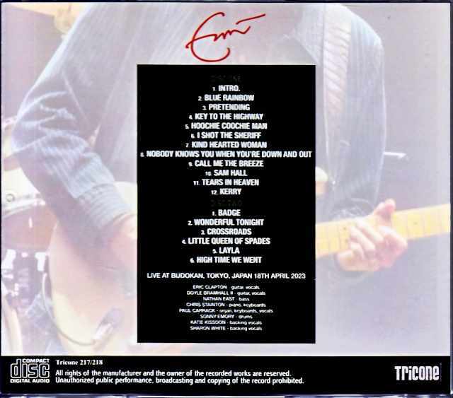 Eric Clapton エリック・クラプトン/Tokyo,Japan 4.18.2023 Complete