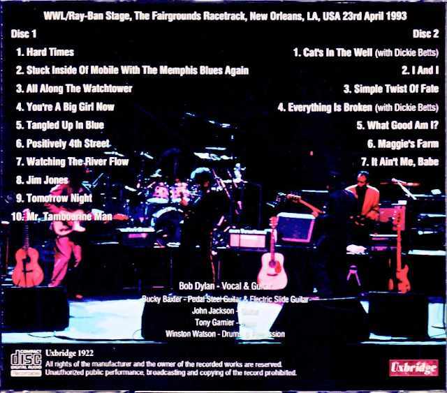 Bob Dylan ボブ・ディラン/LA,USA 1993 Complete