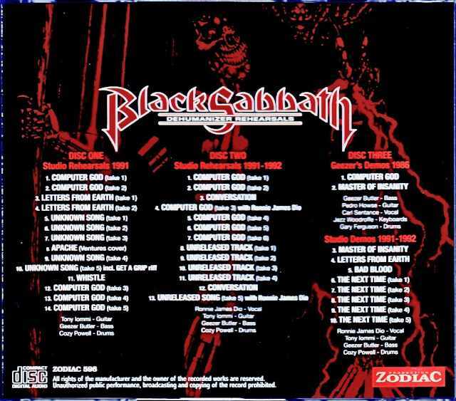 Black Sabbath ブラック・サバス/Studio Rehearsals & Demos