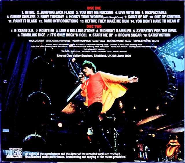 Rolling Stones ローリング・ストーンズ/England,UK 1999 Upgrade