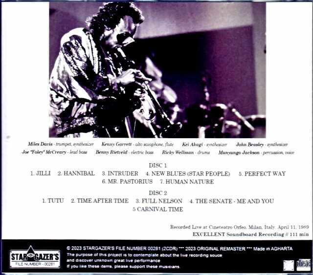 Miles Davis Kenny Garrett,Kei Akagi マイルス・デイビス/Italy 1989