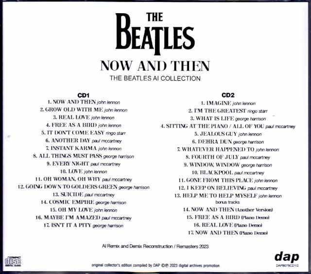 Beatles ビートルズ Now and Then Unreleased Collection