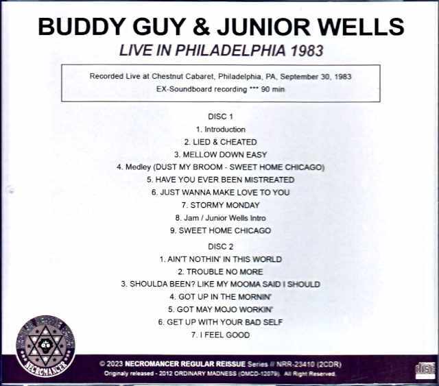 Buddy Guy Junior Wells バディ・ガイ ジュニア・ウェルズ/PA,USA 1983
