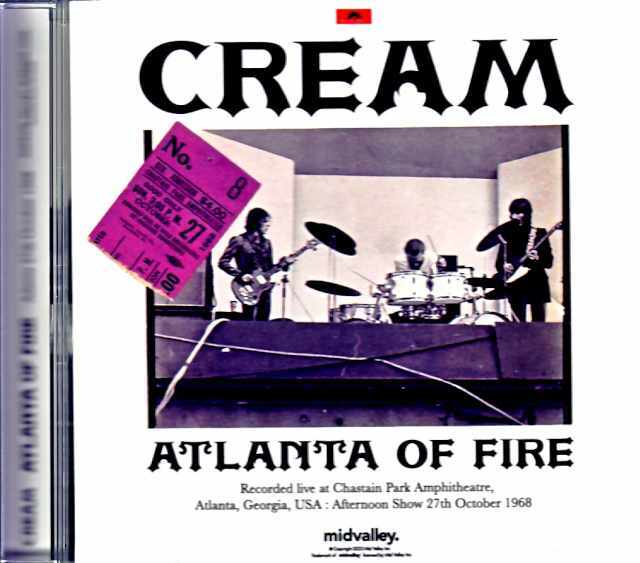 Cream クリーム/GA,USA 1968 Afternoon Show