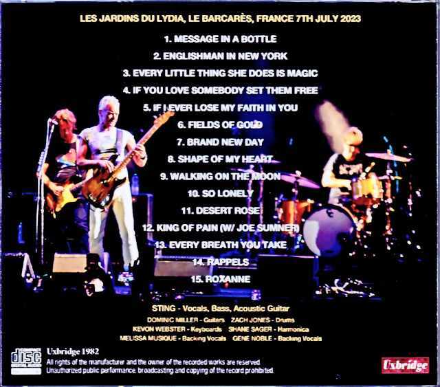 Sting スティング/France 2023 Complete