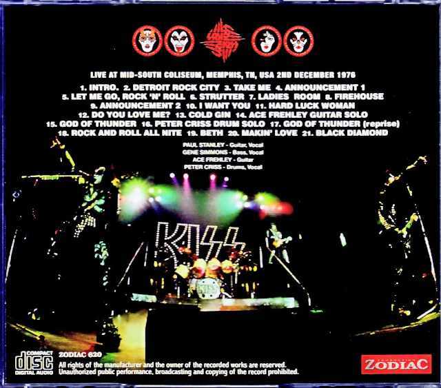 Kiss キッス/TN,USA 1976 Complete