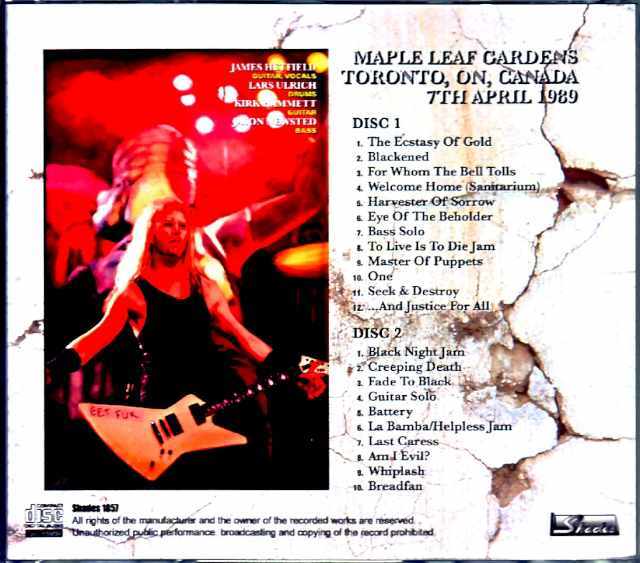 Metallica メタリカ/Canada 1989 Complete
