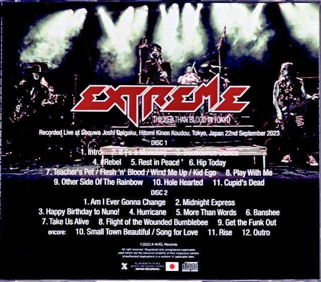 EXTREME L MELTDOWN LIVE DVD エクストリーム コレクターズBlu-ray エクストリーム2023年日本公演 9月22日 東京 昭和