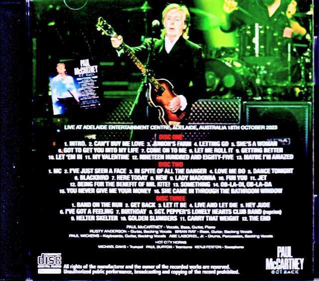 Paul McCartney ポール・マッカートニー/Australia 10.18.2023 Complete