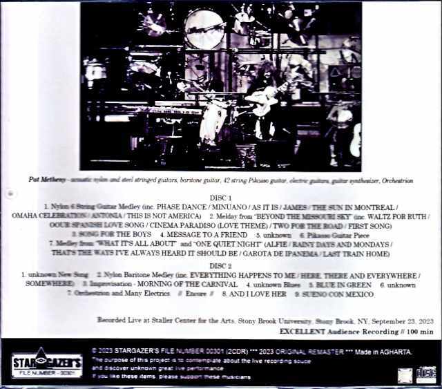 Pat Metheny パット・メセニー/NY,USA 2023