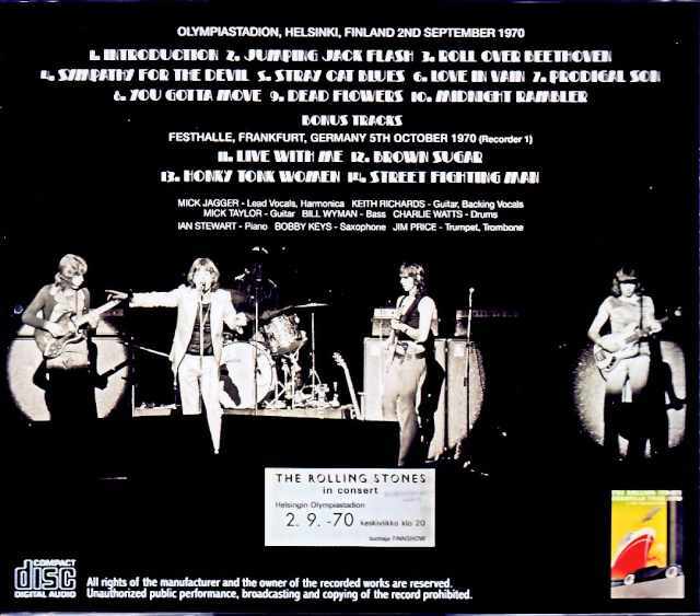Rolling Stones ローリング・ストーンズ/Finland 1970 Complete