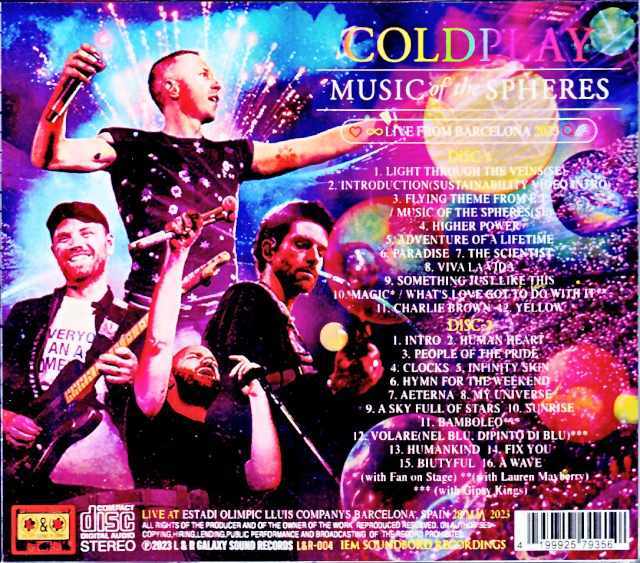 Coldplay コールドプレイ/Spain 2023 Complete IEM Soundboard