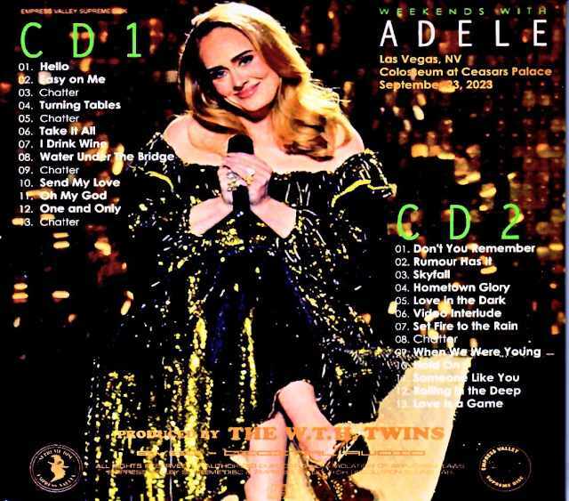 Adele アデル/NY,USA 2023 Complete IEM Soundboard Edition