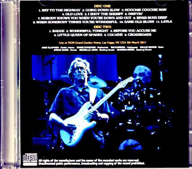 Eric Clapton エリック・クラプトン/NV,USA 2011 Complete