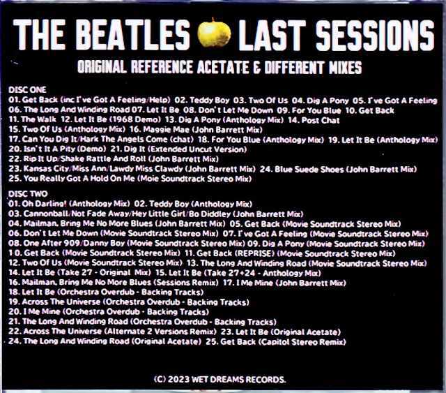 Beatles ビートルズ/Original Reference Acetate & Different Mixes